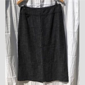 Eileen Fisher B/W Linen Blend Midi Pencil Skirt